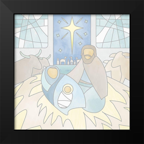 Nativity Black Modern Wood Framed Art Print by Meneely, Dan