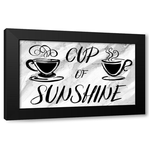 Cup Of Sunshine Black Modern Wood Framed Art Print by Medley, Elizabeth