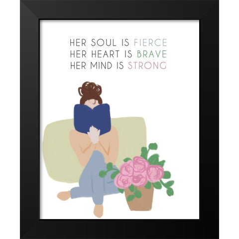 HER Black Modern Wood Framed Art Print by Quach, Anna