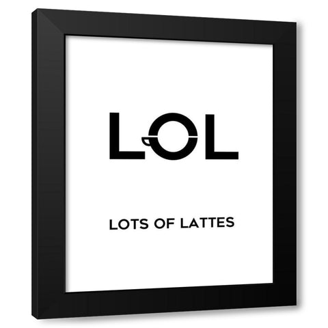 LOL Black Modern Wood Framed Art Print with Double Matting by Quach, Anna
