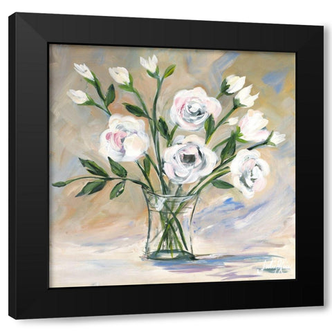 Soft Bouquet Black Modern Wood Framed Art Print with Double Matting by DeRice, Julie
