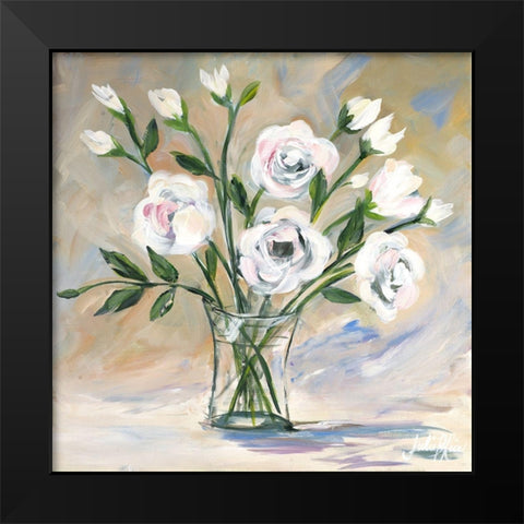 Soft Bouquet Black Modern Wood Framed Art Print by DeRice, Julie