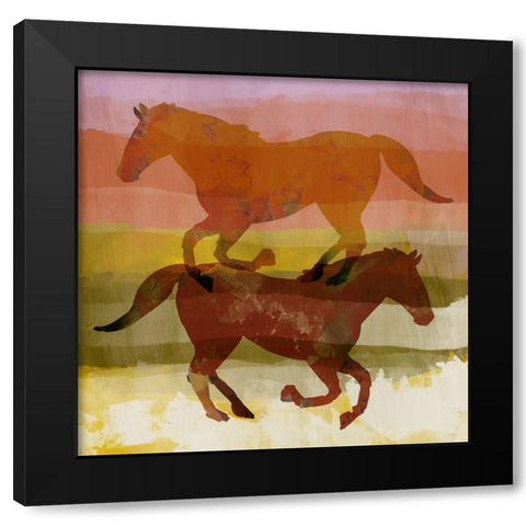 Equine Fantasy I Black Modern Wood Framed Art Print by Meneely, Dan