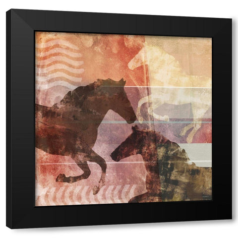 Equine Fantasy II Black Modern Wood Framed Art Print by Meneely, Dan