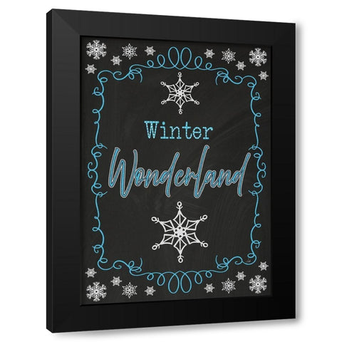 Winter Wonderland Black Modern Wood Framed Art Print by Metz, Andi