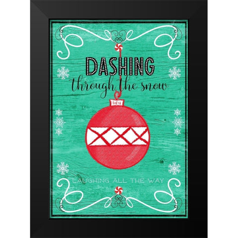 Dashing Through The Snow Black Modern Wood Framed Art Print by Metz, Andi