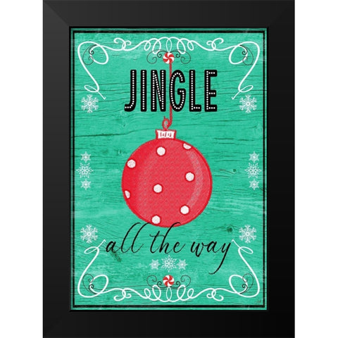 Jingle All The Way Black Modern Wood Framed Art Print by Metz, Andi