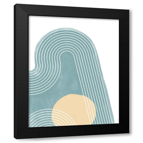 Mod I Black Modern Wood Framed Art Print with Double Matting by Meneely, Dan