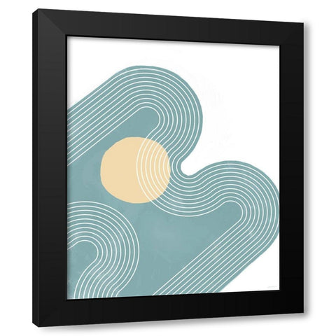 Mod II Black Modern Wood Framed Art Print by Meneely, Dan