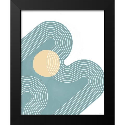 Mod II Black Modern Wood Framed Art Print by Meneely, Dan