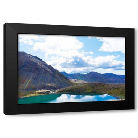Mountain Lake Black Modern Wood Framed Art Print by Wilson, Kali