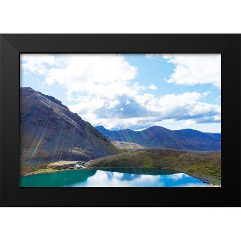 Mountain Lake Black Modern Wood Framed Art Print by Wilson, Kali