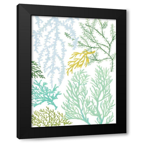 Budding Vertical Coral I Black Modern Wood Framed Art Print with Double Matting by Loreth, Lanie