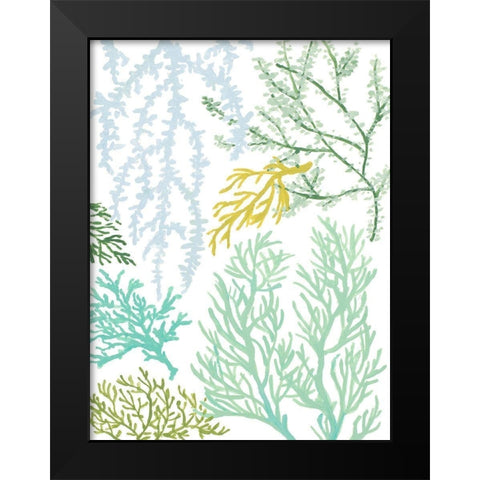 Budding Vertical Coral I Black Modern Wood Framed Art Print by Loreth, Lanie
