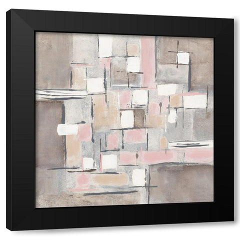 Blush Levels I Black Modern Wood Framed Art Print with Double Matting by Pattinian, Merri