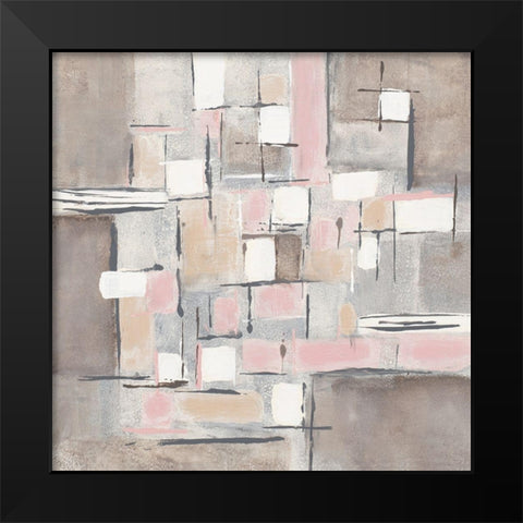 Blush Levels I Black Modern Wood Framed Art Print by Pattinian, Merri