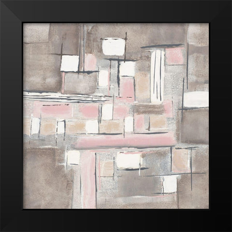 Blush Levels II Black Modern Wood Framed Art Print by Pattinian, Merri