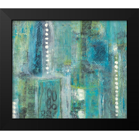 Conceptual Greens Black Modern Wood Framed Art Print by Pattinian, Merri