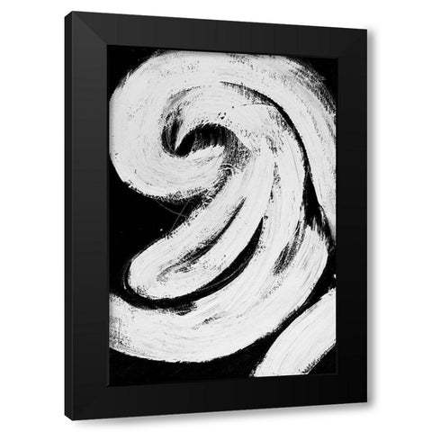 Loosely Intertwined II Black Modern Wood Framed Art Print with Double Matting by Pattinian, Merri