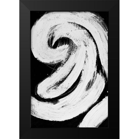 Loosely Intertwined II Black Modern Wood Framed Art Print by Pattinian, Merri