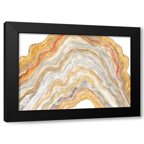 Agate Rainbow I Black Modern Wood Framed Art Print with Double Matting by Hakimipour, Tiffany