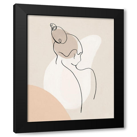 Back Silhouette III Black Modern Wood Framed Art Print by Pinto, Patricia