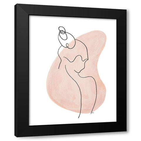 Back Silhouette I Black Modern Wood Framed Art Print by Pinto, Patricia