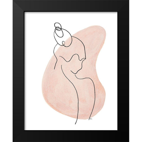 Back Silhouette I Black Modern Wood Framed Art Print by Pinto, Patricia