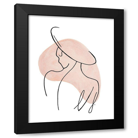 Back Silhouette II Black Modern Wood Framed Art Print by Pinto, Patricia