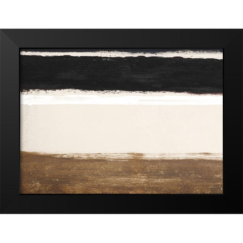 Mid Town Living Abstract Black Modern Wood Framed Art Print by Meneely, Dan