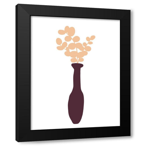 Modern Floral Black Modern Wood Framed Art Print with Double Matting by Torres, Melanie