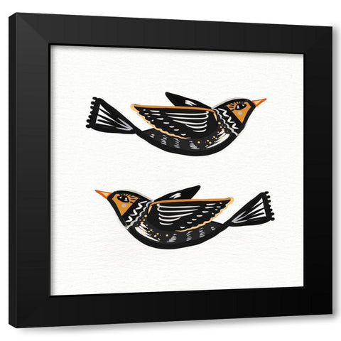 Migration Black Modern Wood Framed Art Print by Del Sol, Ani