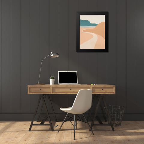 Mid Century Landscape II Black Modern Wood Framed Art Print by Pinto, Patricia