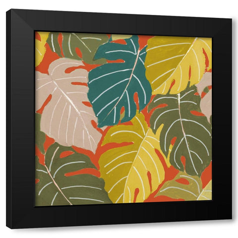 Back To Nature On Orange Black Modern Wood Framed Art Print with Double Matting by Pinto, Patricia