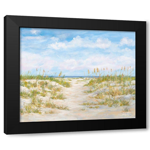 Summer Sand Dunes and Beachgrass Black Modern Wood Framed Art Print with Double Matting by DeRice, Julie