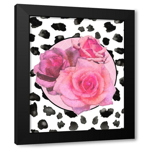 Dalmation Rose II Black Modern Wood Framed Art Print by Medley, Elizabeth