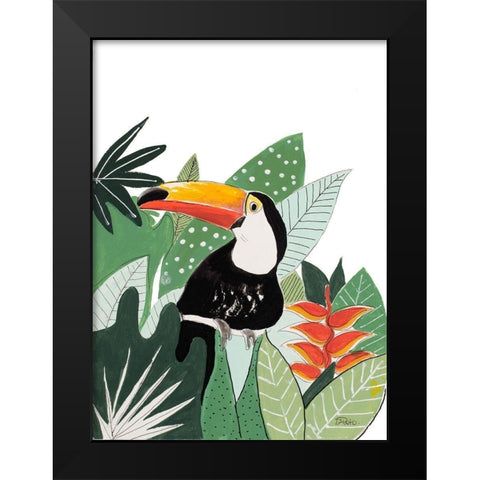 Peering Toucan Black Modern Wood Framed Art Print by Pinto, Patricia