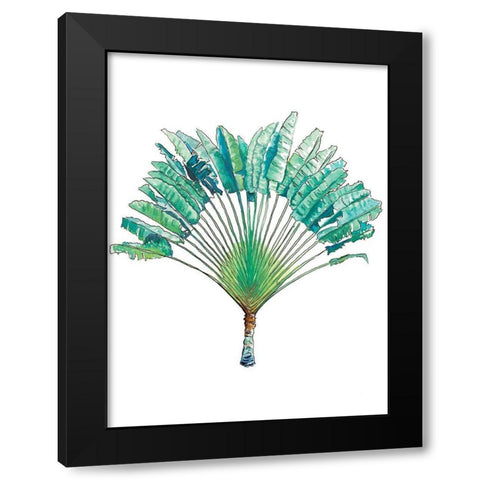 Travelers Palm Black Modern Wood Framed Art Print with Double Matting by Pinto, Patricia