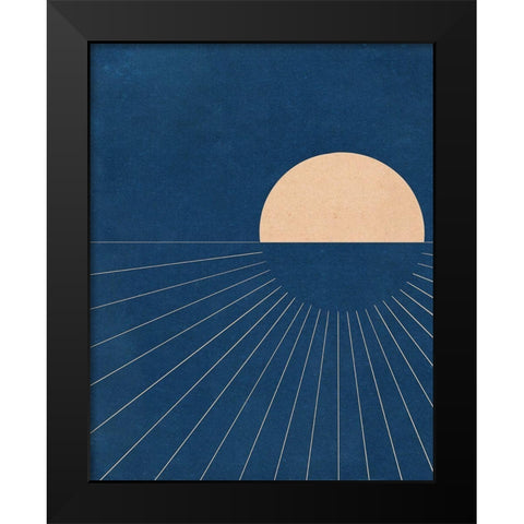 Mod Sunset Black Modern Wood Framed Art Print by Navas, Emily