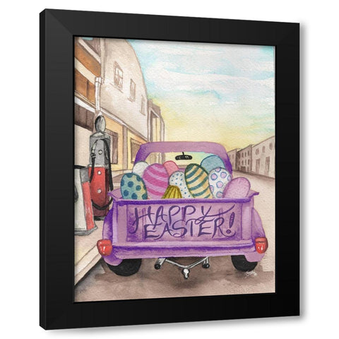 Easter Truck II Black Modern Wood Framed Art Print by Medley, Elizabeth