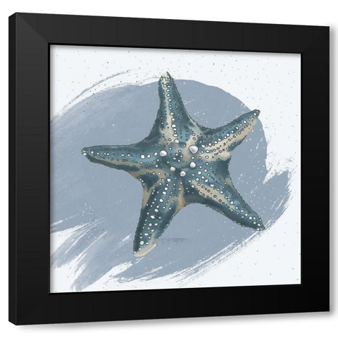 Starfish Black Modern Wood Framed Art Print by Sheppard, Lucca