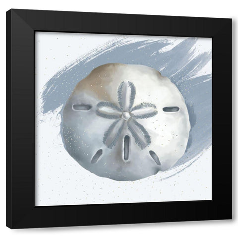 Sand Dollar Black Modern Wood Framed Art Print by Sheppard, Lucca