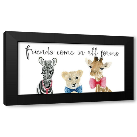 Friends Black Modern Wood Framed Art Print with Double Matting by Price, Lucille