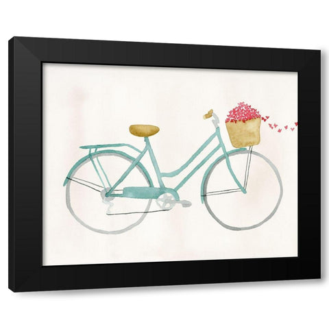 Butterfly Bicycle Black Modern Wood Framed Art Print by Price, Lucille