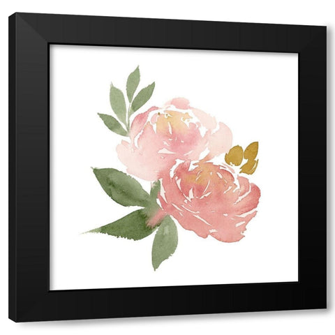 Emma Rose I Black Modern Wood Framed Art Print by Price, Lucille