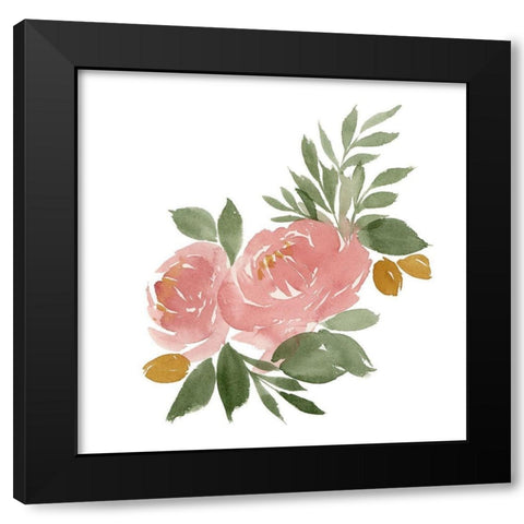 Emma Rose II Black Modern Wood Framed Art Print by Price, Lucille