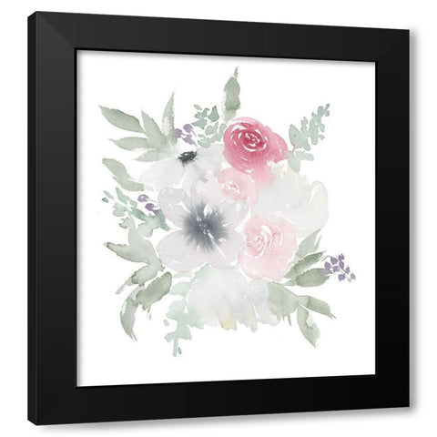 Fleur Bouquet Black Modern Wood Framed Art Print by Price, Lucille