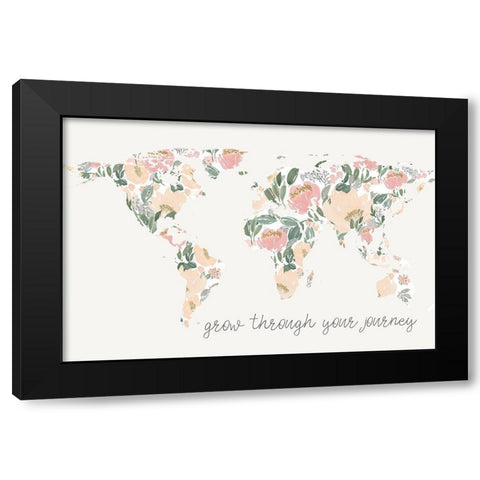 Grow Through Journey Black Modern Wood Framed Art Print by Price, Lucille