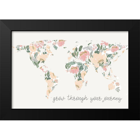 Grow Through Journey Black Modern Wood Framed Art Print by Price, Lucille