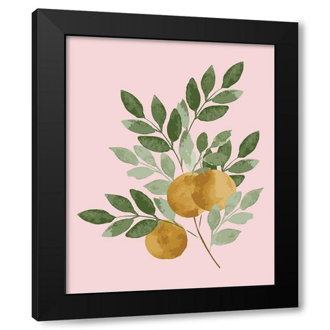 Oranges Black Modern Wood Framed Art Print by Price, Lucille